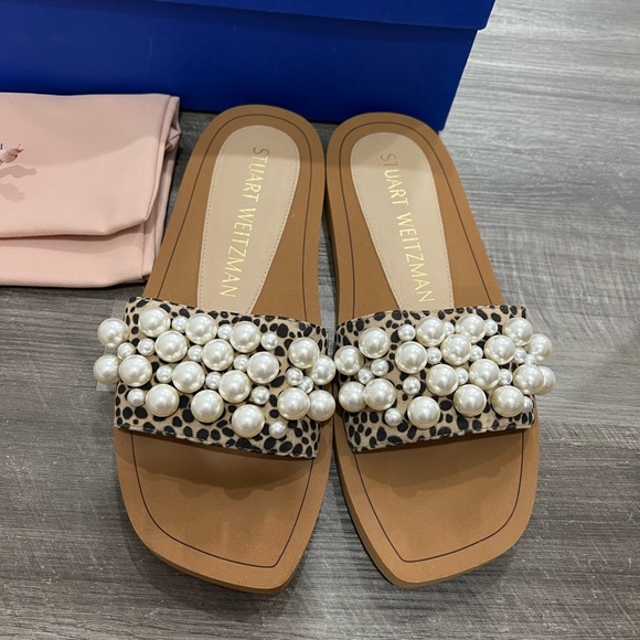 Stuart Weitzman goldie slide cheetah print - Picture 3 of 5